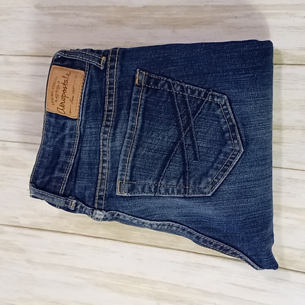 Aeropostale Bayla Skinny Blue Jeans Size 00 Short - Picture 4 of 16
